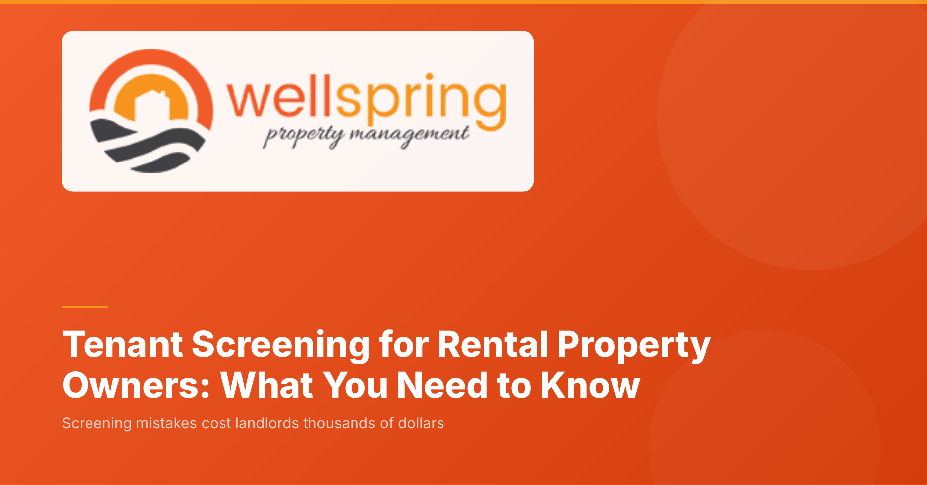 Tenant Screening for Rental Property Owners: What You Need to Know
