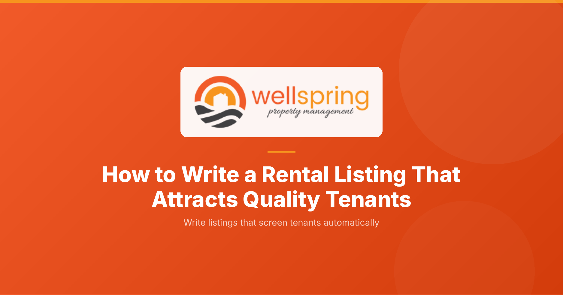 How to write a rental listing that attracts quality tenants