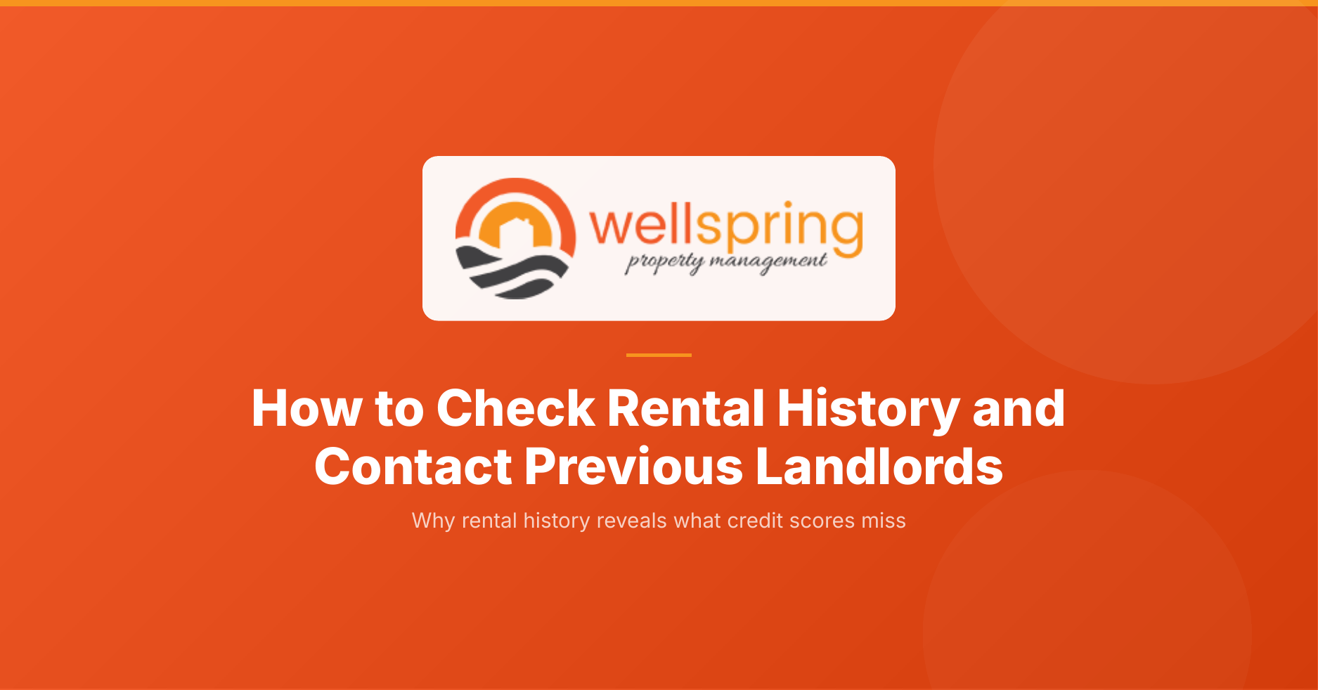 How to check rental history and contact previous landlords